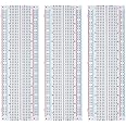 Besomi Electronics 3-Pack 830-Tie Point Solderless Breadboards for Prototyping - Compatible with Arduino & Raspberry Pi Projects