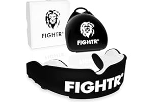 FIGHTR® Premium Protector bucal – respiración Ideal & fácil de Ajustar, protección Dental Deportiva para Boxeo, MMA, Muay Thai, Hockey y Deportes de Lucha, Incluye Caja higiénica