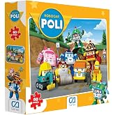 CA Games Robocar Poli Temalı Lisanslı 60 Par&ccedil;a 34x24cm &Ccedil;ocuk Puzzle Yapboz Serisi