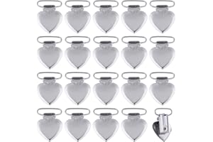 ‎CHGCRAFT CHGCRAFT 20 Stück Klammern zum Aufhängen von Teppichen Eisenherz Klammern Metall Wandklammer Teppichgreifer Heavy Duty Clips für Gobelin Handtuch Schal, Silber, 1,6×1,14 Zoll