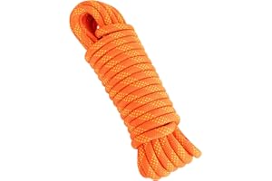 CTDMJ® 10 Meter Floating Rope 10 mm Boat Dock Line Marine Rope Static Climbing Rope Nylon Kayak Rope Boat Rope 15KN Static Climbing Rope Reflective Orange for Mountaineering, Camping, Rescue Rope