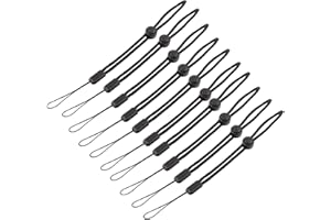 DONGKER 10Pcs Hand Wrist Strap Lanyard, Adjustable Phone Strap Wrist w/Push Button for Flashlight Cellphone Cameras Keychain Keys Phone Prevent Lost