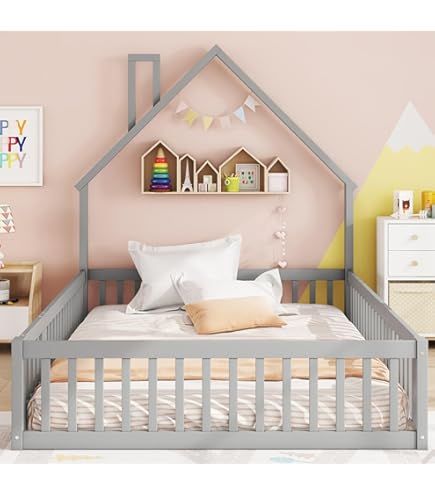 KOMHTOM Lit Rembourré Lit Double Avec 4 Tiroirs De Rangement Cadre De