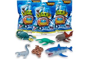 #SBABAM Sbabam, FUNNY BOX Legend of Animals, Prehistoryczny Predator Morski, Gry dla dzieci kiosk, zabawki dla dzieci 3 sztuki, prehistoryczne zwierzęta morskie wysuwane, idealne na prezent dla dziecka