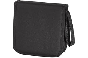 ‎HAMA Hama CD Tasche für 32 Discs/CD/DVD/Blu-ray (Mappe zur Aufbewahrung, platzsparend für Auto und Zuhause, Transport-Hüllen) Schwarz