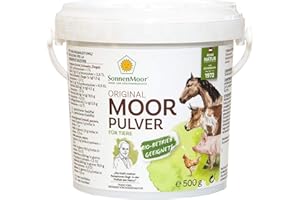 SonnenMoor Moorpulver für Tiere 500g - Trockenmoor zum Untermischen von Futtermittel, 100% natürlich - Nahrungsergänzung für Ihr Tier