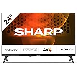SHARP 24FH6EA 24" LED Smart TV, frameless, HD Ready Android 11, DVB-T2/S2, Wi-Fi, 3xHDMI 2.1, 2xUSB, Chromecast integrato, Do