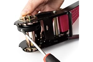 SPIDER SLACKLINE SAS04 - Guides en Plastique pour entretoises à cliquet fru Longline 25 mm. Composés de 4 pièces en Demi-Lune + 4 vis. A Visser soi-même avec Un Tournevis cruciforme.