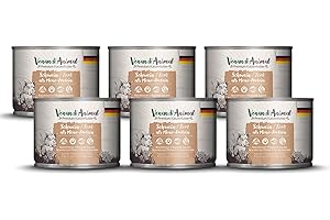 VENANDI ANIMAL Venandi - Comida húmeda Premium para Gatos - Cerdo como monoproteína, 6 x 200g (Pack de 6), sin Cereales con Extra de Carne