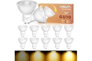 VIIIVA GU10 Led Bulbs Warm White Dimmable-12 Packs,7W 3000K Spotlight Light Bulb, (50W Equivalent) Energy Saving, CRI>80, 510LM, 38° Beam Angle, Non-Flicker, for Home Lighting