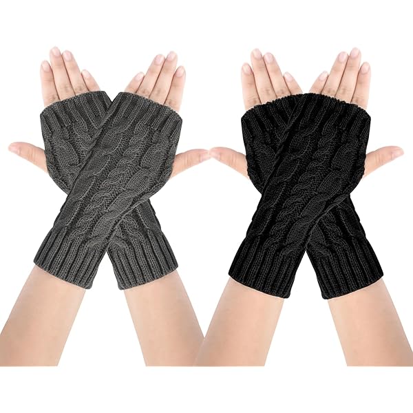 Winter handschoenen 1 Ppair Arm Mouw Vrouwen Arm Warmers Gebreide Wollen Arm Mouw Fijne Lange Gebreide Vingerloze Handschoenen Acryl Voor Herfst Winter