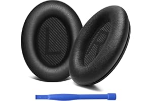 AK Coussinets pour Bose QuietComfort 35 & QC 35 II, Coussinets de Remplacement avec Cuir Souple et Mousse Acoustique pour Bose QC 35II/35/15 QC2/AE2