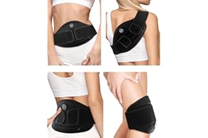 UNCN Heating Pad for Back Pain Relief| Washable Period Heat Pad for Cramps |Cordless Portable Warm Pad with Velcro Strap | Electric Heat Pad with Rechargeable Battery …