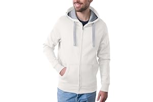 HRM Herren Hooded Jacket I Premium Kapuzenpullover Herren mit Kontrast-Innenfutter I Basic Hoodie mit Reißverschluss I Zip Hoodie I Hochwertige & nachhaltige Herren-Bekleidung