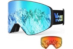 YOZISS Ski Goggles for Women Men Youth with Double Lens, Anti-glare Skiing Goggles for Sunny/Cloudy, UV Protection/OTG/Helmet Compatible, Snow Goggles for Skiing, Snowboarding, Skating & Snowmobiles