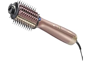 ‎BABYLISS Suszarko lokówka do włosów BaByliss Air Power Volume 2 w 1 - tryby na mokro i na sucho, wygładzająca szczotka do suszenia z 3 ustawieniami temperatury, jonizacja i ceramika, złota, AS95E