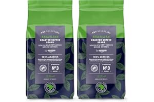 by Amazon Caffè in Grani Brasiliano, Tostatura Media, 1kg (2 Confezioni da 500g) - Certificato Rainforest Alliance