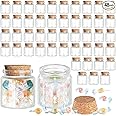 Tazweeq 60 Small Glass Bottles with Cork, 50ml Pill Bottles Mini Potion Bottles, Art Bottles, Decorative Bottles for DIY Party Supplies