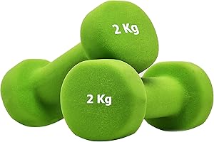 G5 HT SPORT Haltères en néoprène de gymnastique et de gymnastique à domicile antidérapants de 0,5 à 6 kg paire ou simple