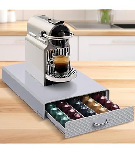 Tavolaswiss Porte-Capsules Nespresso Tiroir Cassetto 40 - Rangement Élégant 375x170x40mm