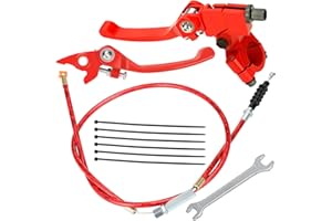 YOXUFA 7/8 Folding Brake Clutch Lever Handle Perch with Cable for 110cc 125cc 140cc 150cc SSR125 RFZ YZ Ruckus TaoTao DB17 DB27 Apollo DBX15 DBX18 DBX19 Z20 Xmotos Thumpstar Kayo Piranha Pit Dirt bike
