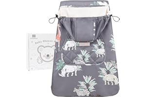 Bebear Rivestimento invernale per portabebè caldo, universale, con cappuccio, per tutte le stagioni (Printed)