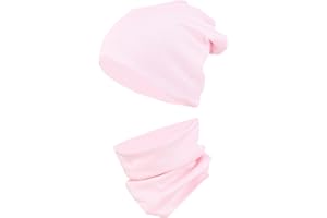 TupTam Kinder Mütze/Beanie und Schlauch Schal Set aus Jersey und Rippstoff