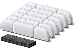 DownyPaws Filtri Fontanella per Gatti, 6 Pezzi Filtro per Fontana per Gatti, Filtrazione Quadripla, Adatto per DPWFP6