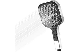 TIDEVAN Słuchawka Prysznicowa Deszczownica,Słuchawka Prysznicowa z Wężem i Uchwytem,Wysokociśnieniowa Uniwersalna słuchawka Prysznicowa z 7 Rodzajami Strumienia Odporna Wysokie temperatury,Chromowana