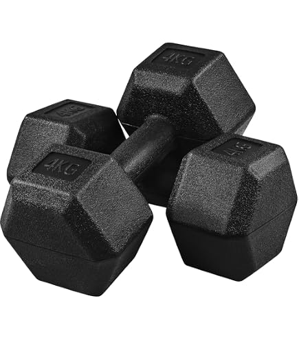 Manubri Esagonali Body-Solid – Rivestiti In Gomma, Pesi Fissi, Uomo/Donna
