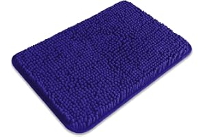 PureSwan Liten badrumsmatta 30 x 45 – tvättbar och absorberande badmatta, halkfri, tjocka mjuka chenille-badmattor för badrum