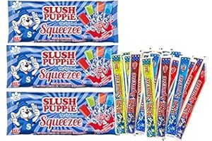 SHANZA DEPARTMENTAL'S Slush Puppie - Ice Pops -|Ice Lollies - (30× 60ml) |Fruity Flavour of Blue Raspberry Berry | Lemon & Lime | Strawberry and Red Cherry | Kids Party | Summer Events