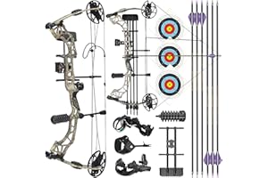 ZSHJGJR Set Arco Compound 35-70lbs regolabile Arco da tiro Arco da caccia Archi compound per adulti principianti Kit arco compound per Destrorso Arco da tiro con frecce