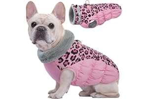 Kuoser Winter Hundejacke für mittelgroße Hunde – Wasserdichter & Winddichter Hundemantel mit Fleecefutter, Reißverschluss, D-Ring & Reflektoren – Warme Outdoor Hundebekleidung für Herbst & Winter, M