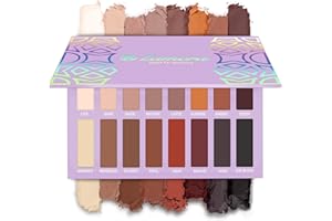 LAMORA Best Pro Eyeshadow Palette Matte - 16 Highly Pigmented Makeup Eye Shadow Colors - Professional Vegan Nudes Warm Natural Bronze Neutral Smoky Shades