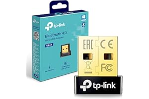 TP-Link UB4A Nano USB Bluetooth Adapter for PC, USB Bluetooth Dongle for PC, Broader Coverage, Supports Windows, Plug&Play, Nano-Sized, Compact&Portable, BLE, Controller, Headset, Mouse, Keyboard