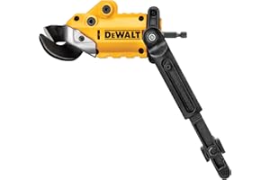 DEWALT metallskärare/borrtillbehör, slagberedd, 360 graders svängbart huvud, skär 18GA material (DWASHRIR) (gul, svart).