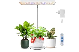 ‎WIAXULAY Wiaxulay Pflanzenlampe LED, 78LED Vollspektrum Wachstumslampen, Pflanzenlicht für Zimmerpflanzen, Höhenverstellbares Desktop Grow Light mit Auto Timer 6/12/16Hrs, 3 Lichter Modi und 5 Helligkeit