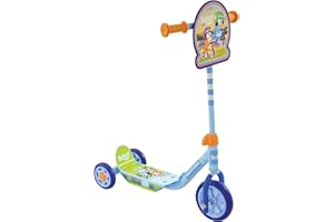 M.V. SPORTS Bluey 3-Wheel Tri Scooter for Kids | Deluxe Edition Officially Licensed with Exciting Decals | Sturdy Steel Frame Puncture-Proof Tyres | Adjustable Handlebar Height | Age 3+ Years