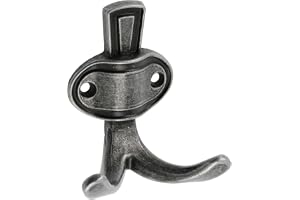 GTV – klädkrok Coruna liten – yta: Gammalt silver – höjd: 76 mm bredd: 68 mm – garderobskrok för dörr, badrum, kök, hall, kon