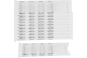 ‎HYGIENE100 Hygiene100 Pillenbox mit 4 Fächern – BPA-frei – Packung mit 10 Stück, Medikamenten-Organizer, viermal täglich – morgens, mittags, abends und vor dem Schlafengehen für den täglichen Gebrauch | (weiß)