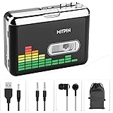 MYPIN Cassette Tape Player to MP3 Converter Retro Walkman Auto Reverse Portable Audio USB Tape Player with Earphones, No Need