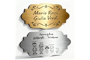 Lo realizzo Personalised Entrance Sign - Personalised Sign for Holiday Home, Outdoor House Number, External Post Box, Intercom, Mailbox, Gate (License Plate)