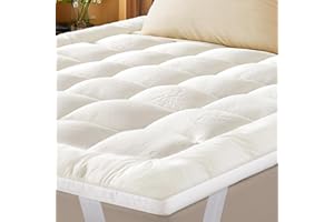 NIAGARA SLEEP SOLUTION Niagara Topper matrimoniale 160 x 190 Spessore 3 cm in bambù - Traspirante e fresco, progettato per alleviare il mal di schiena - Il coprimaterasso con tasca profonda si adatta a materassi 20x50 cm