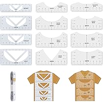 8 Righelli Per Allineamento T-Shirt + Metro - Set Per Fai Da Te - Foto 6
