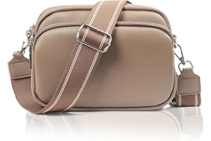 MAMUNU Crossbody Bags for Women Leather Shoulder Bags with Adjustable Wide Strap Lightweight Multi Pockets Over Shoulder Handbag for Women Girls Casual Shopping Travel Work