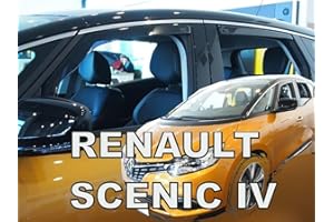 J&J AUTOMOTIVE | Heko Deflecteurs d'air Déflecteurs de Vent Compatible avec Scenic 4 Depuis 2017, Ensemble 4 pi?Ces, Aérodynamique, Montage Facile