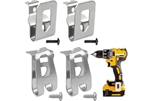 FINALCOOL 4 Clip Per Cintura Di Ricambio Con Viti, Gancio Per Cintura, In Acciaio Inox, Clip Per Cintura, Per Trapano Elettrico, 2 Pezzi Per Fissaggio Dewalt 20v, 2 Pezzi Per Makita 12v 18v Xfd01 Dtd144