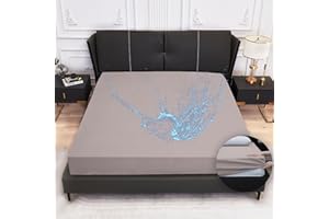 ‎ARCONA Arcona Matratzenschoner wasserdicht 140x200, Inkontinenz Spannbettlaken, Atmungsaktive Matratzenbezug, wasserdichtes Bettlaken Nässeschutz, Waschbar Spannbetttuch Grau