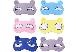 6 pièces mignon dormir les yeux bandés doux moelleux couverture yeux bandeau bouclier voyage dormir pour masque pour les yeux masque de sommeil enfants filles femme dame rêverie masque de sommeil